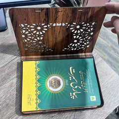 Custom Laser Cut Wooden Box | Golden Acrylic & UV Printed Logo