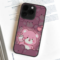 Pink Cute Bear Mobile Cover