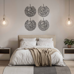 Set of 3 Surah Ikhlas, Surah Falaq, Surah Nas Wall Art – Islamic Calligraphy Wooden Wall Art Decor for Home & Office