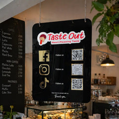Customize Premium QR Code Acrylic Plaques –  Laser Cut & UV Printed