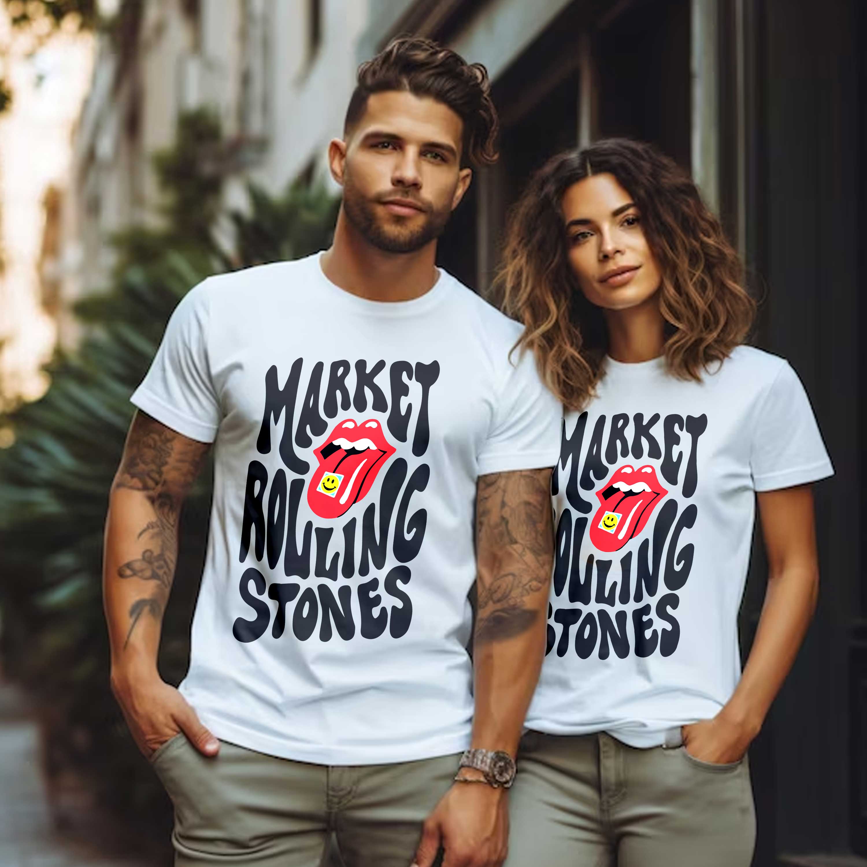 Market Rolling Stone Couple Tee